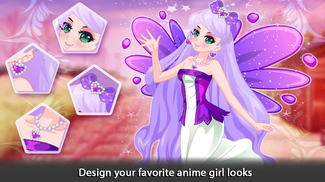 Dress Up Angel Anime Girl Game  [МОД Бесконечные монеты] Screenshot 2