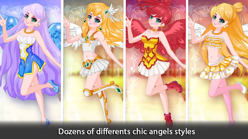 Dress Up Angel Anime Girl Game  [МОД Бесконечные монеты] Screenshot 4