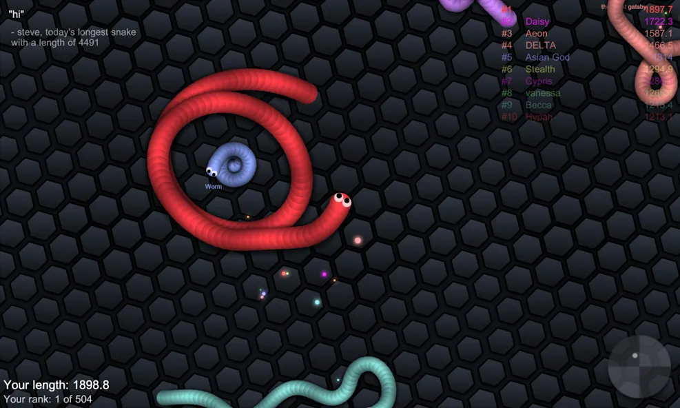 slither.io  [МОД Много денег] Screenshot 4