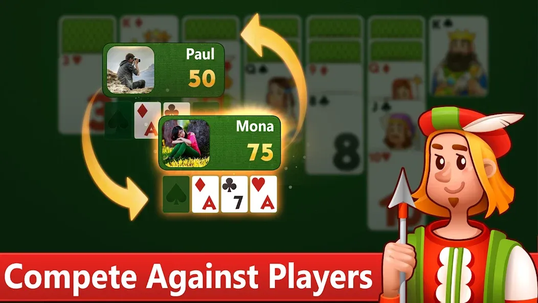 Klondike Solitaire card game  [МОД Бесконечные монеты] Screenshot 5