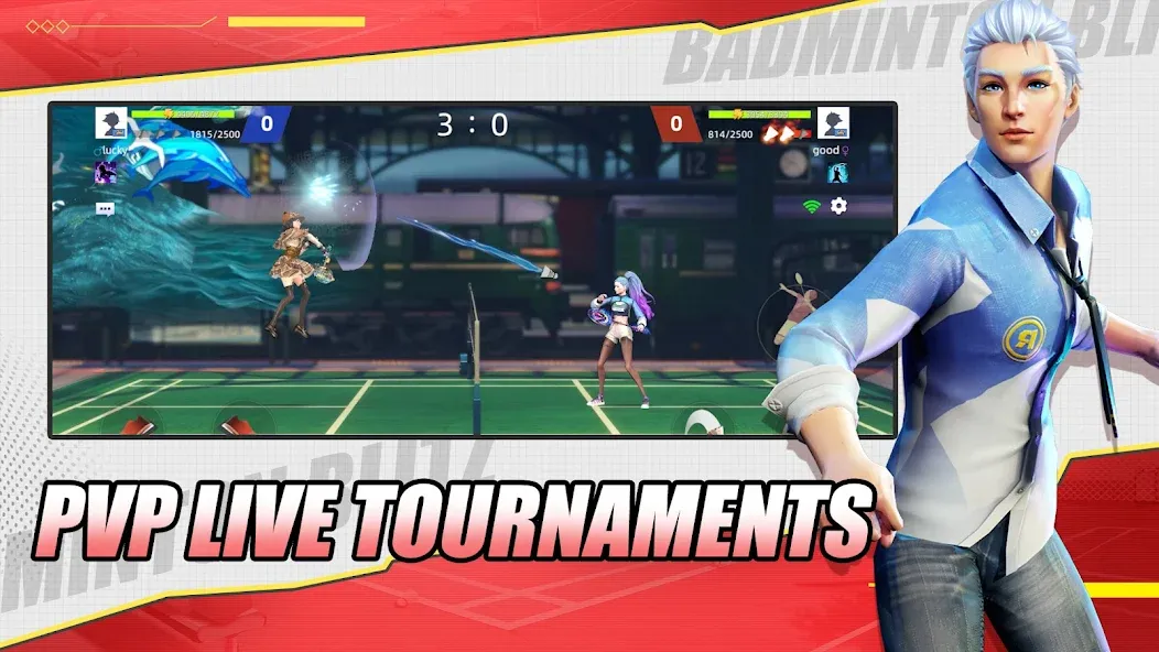 Badminton Blitz - PVP online (Бэдминтон Блиц)  [МОД Все открыто] Screenshot 4