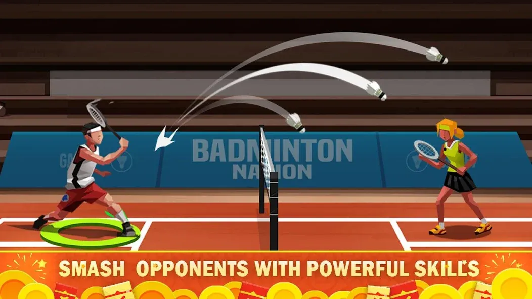 Badminton League  [МОД Бесконечные монеты] Screenshot 2