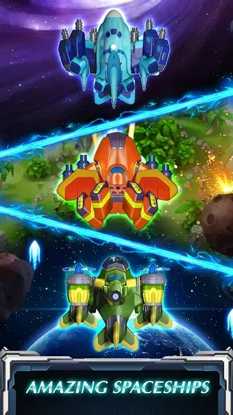 Skyforce Invaders (Скаифорс Инвейдерс)  [МОД Много монет] Screenshot 3