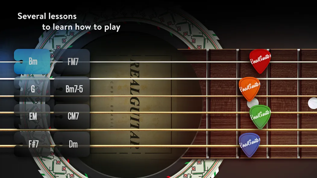 Real Guitar: lessons & chords (Реал Гитар)  [МОД Много монет] Screenshot 2