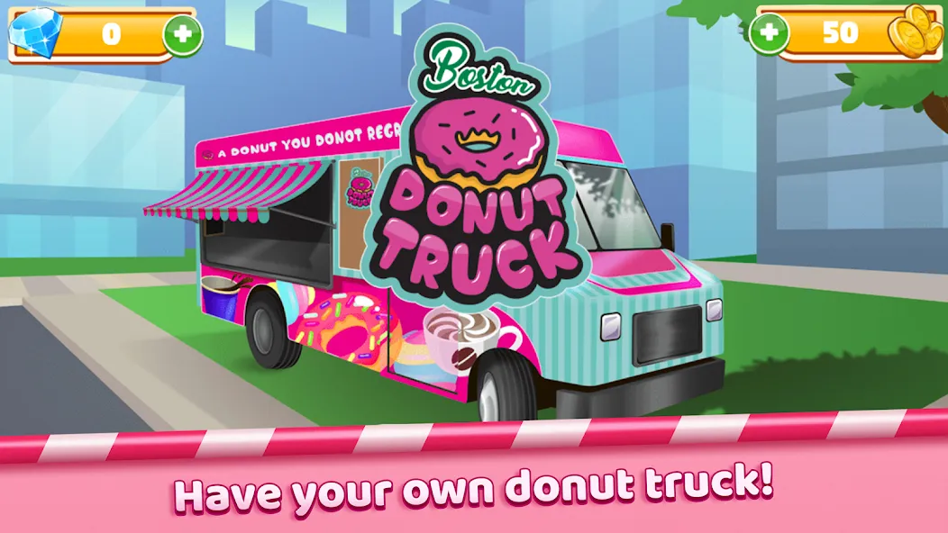 Boston Donut Truck: Food Game (Бостонский Донат Трак)  [МОД Много денег] Screenshot 1