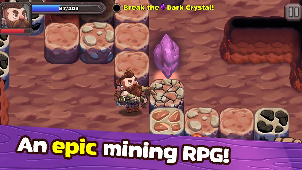 Mine Quest 2: RPG Mining Game (Мине Квест 2)  [МОД Бесконечные монеты] Screenshot 1