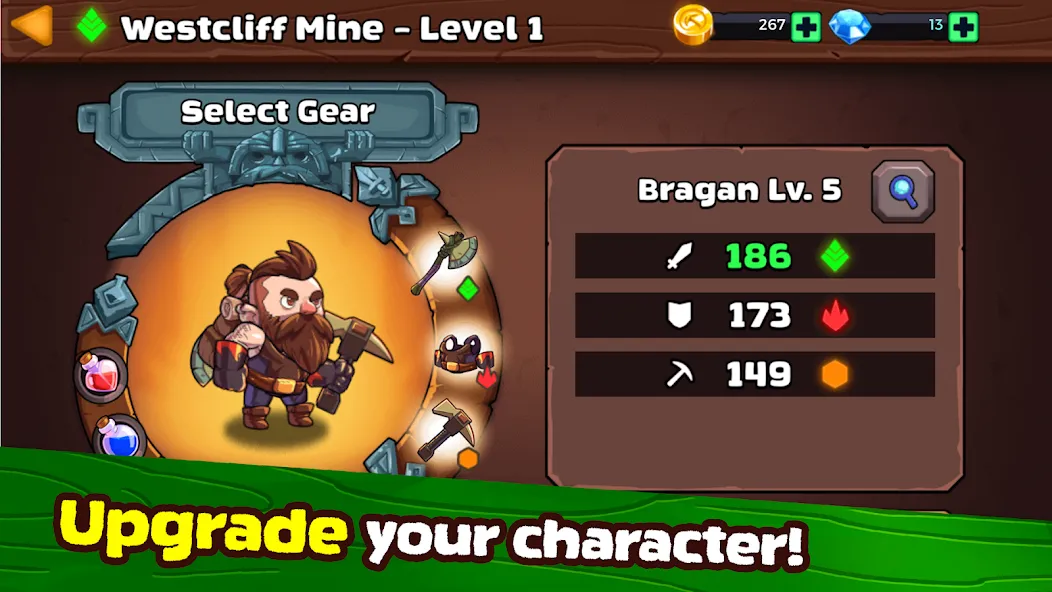 Mine Quest 2: RPG Mining Game (Мине Квест 2)  [МОД Бесконечные монеты] Screenshot 3