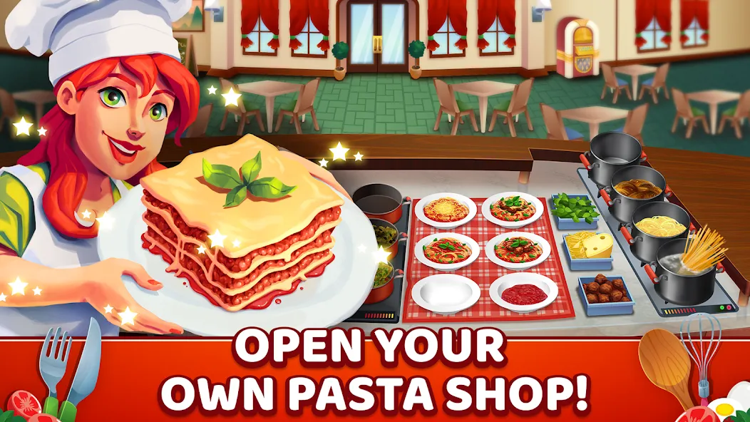 My Pasta Shop: Cooking Game (Мой Паста Шоп)  [МОД Бесконечные монеты] Screenshot 1