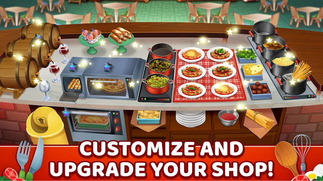 My Pasta Shop: Cooking Game (Мой Паста Шоп)  [МОД Бесконечные монеты] Screenshot 4