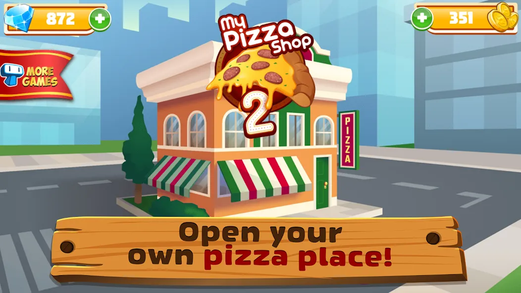 My Pizza Shop 2: Food Games (Мой Пиццерия 2)  [МОД Unlocked] Screenshot 1