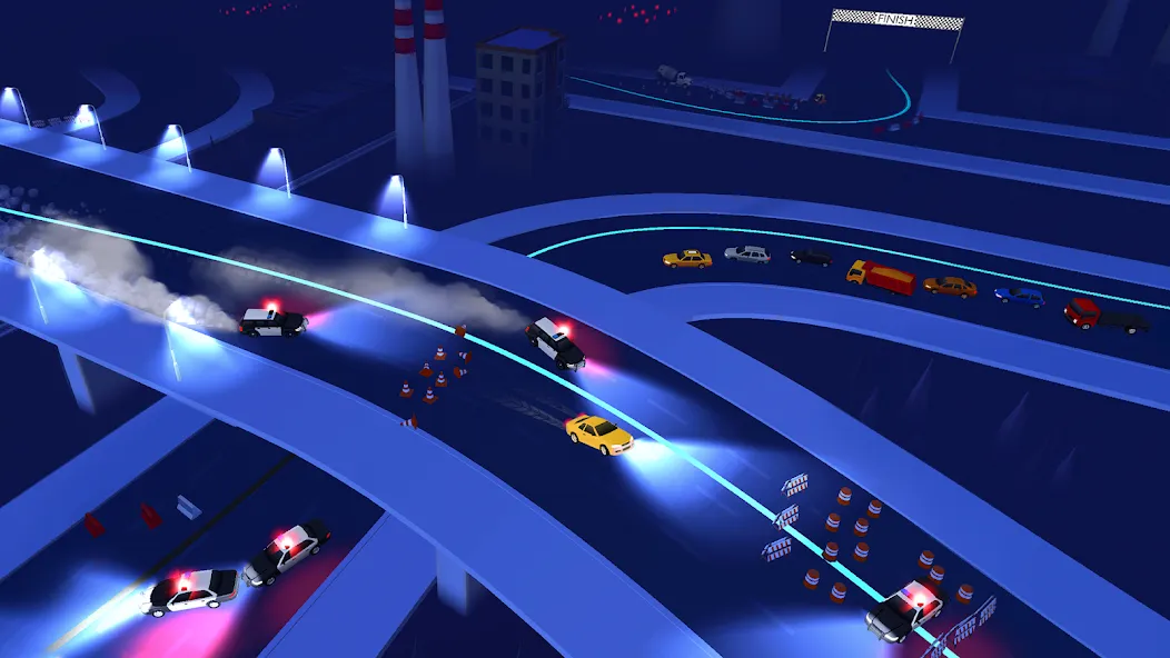 Line Race: Police Pursuit (Лайн Рейс)  [МОД Mega Pack] Screenshot 3