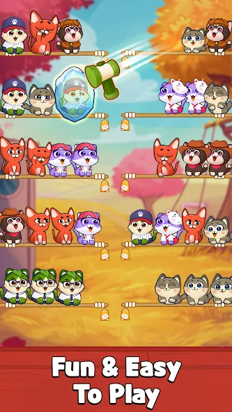 Cat Sort Puzzle: Cute Pet Game  [МОД Бесконечные деньги] Screenshot 4