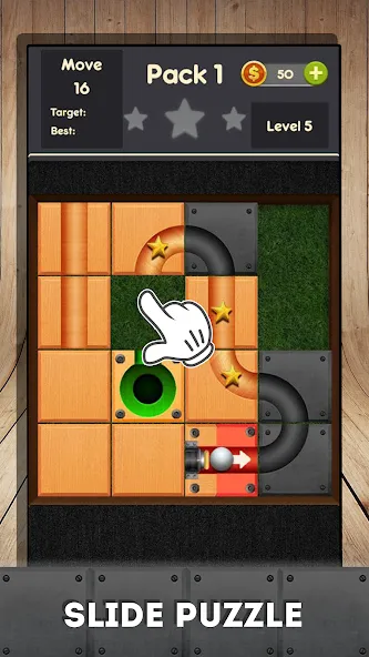 Rolling ball - slide puzzle  [МОД Бесконечные монеты] Screenshot 2