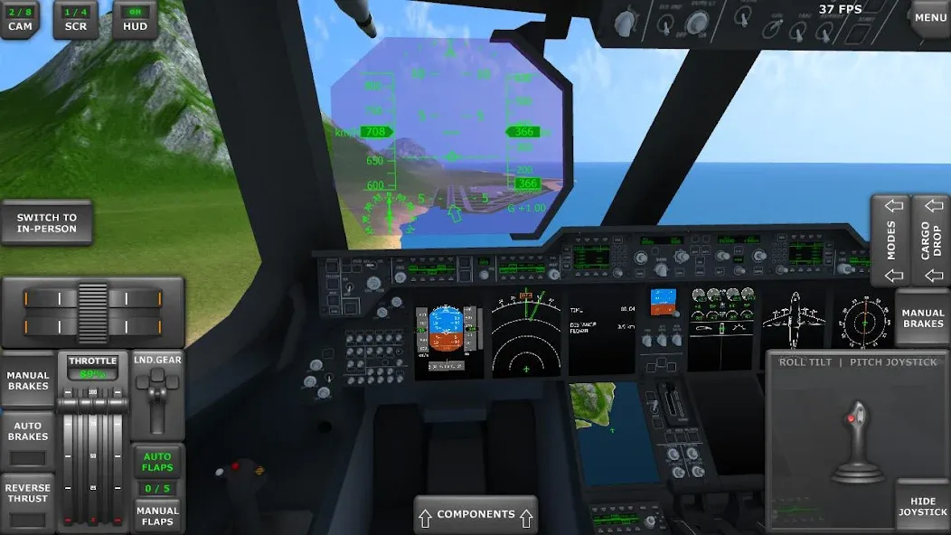 Turboprop Flight Simulator (Турбовинтовой симулятор полета 3D)  [МОД Бесконечные монеты] Screenshot 3