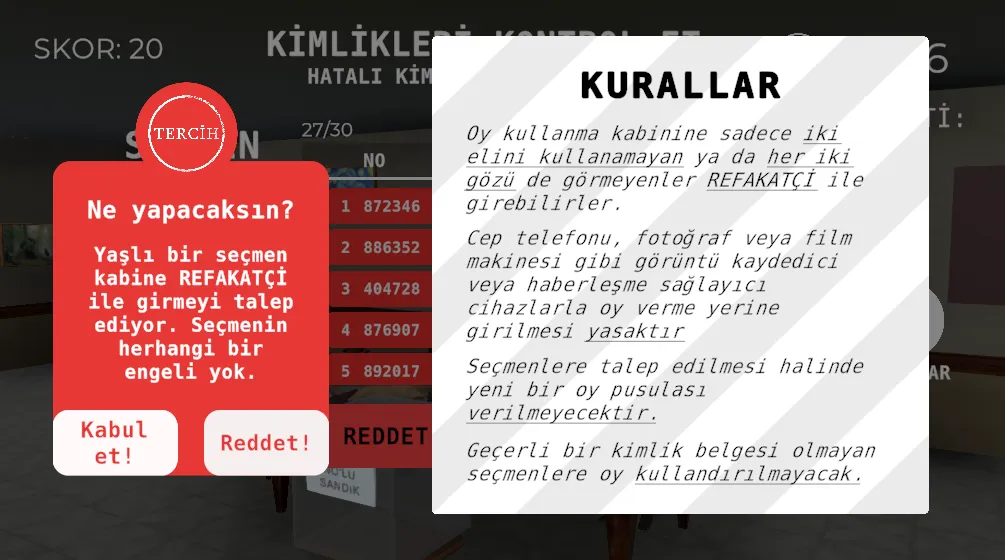 Seçim 2023 Müşahit oyunu  [МОД Menu] Screenshot 5