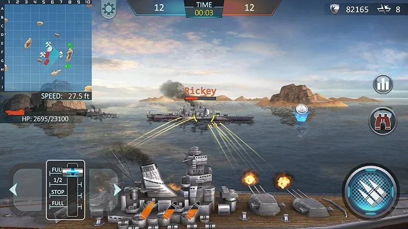 Warship Attack 3D  [МОД Unlocked] Screenshot 1