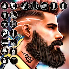 Скачать взломанную Barber Shop Hair Cut Sim Games (Барбершоп игры на подстригание волос)  [МОД Mega Pack] - последняя версия apk на Андроид