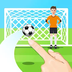 Скачать взломанную Penalty Shootout Game Offline (Пенальти игра без подключения к интернету)  [МОД Бесконечные монеты] - последняя версия apk на Андроид