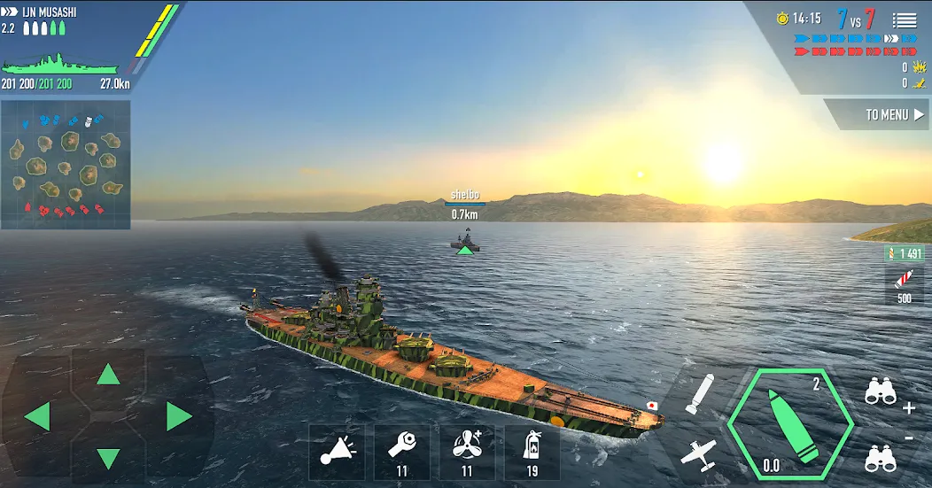 Battle of Warships: Online (Баттл оф Уоршипс)  [МОД Unlimited Money] Screenshot 3