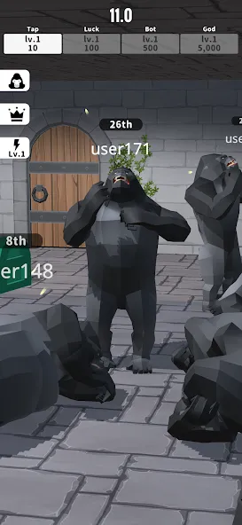 Gorilla Clicker (Горилла кликер)  [МОД Много денег] Screenshot 1