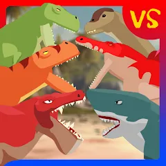 Скачать взломанную T-Rex Fights Dinosaurs  [МОД Меню] - полная версия apk на Андроид