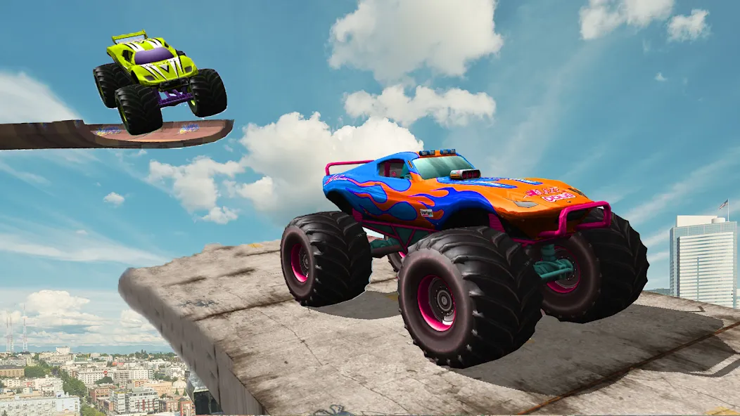 Monster Truck Car Game 3d (Монстр Трак Стант)  [МОД Много денег] Screenshot 1