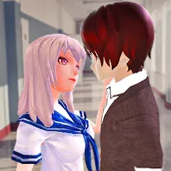 Взломанная Anime High School Love Story  [МОД Много денег] - последняя версия apk на Андроид