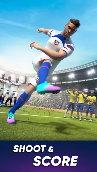 SOCCER Kicks - Stars Strike 24 (ФУТБОЛ Киксы)  [МОД Unlimited Money] Screenshot 5