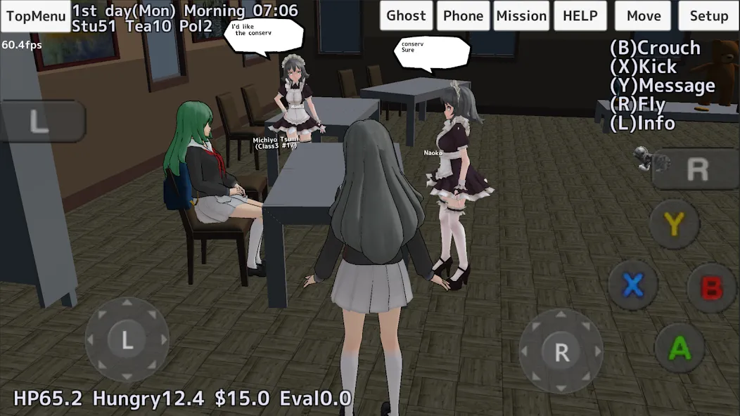 School Girls Simulator (Школьный девичник Симулятор)  [МОД Unlimited Money] Screenshot 3