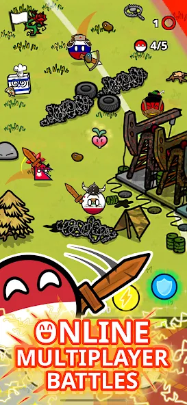 Countryball Potato Mayhem (Кантрибол Потето Мейхем)  [МОД Все открыто] Screenshot 1