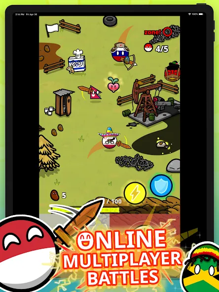 Countryball Potato Mayhem (Кантрибол Потето Мейхем)  [МОД Все открыто] Screenshot 5