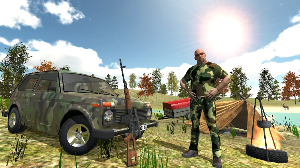 Hunting Simulator 4x4  [МОД Бесконечные монеты] Screenshot 1