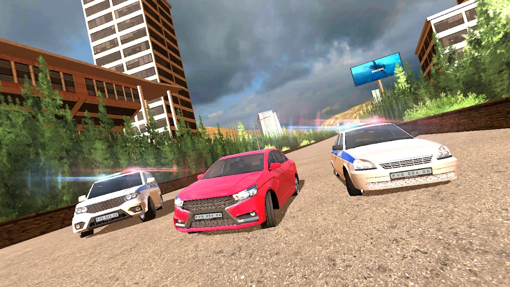 Police Car Chase  [МОД Бесконечные монеты] Screenshot 3