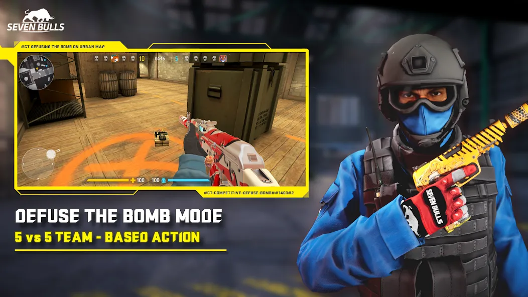 Counter Attack Multiplayer FPS (Каунтер Аттак Мультиплеер ФПС)  [МОД Menu] Screenshot 2