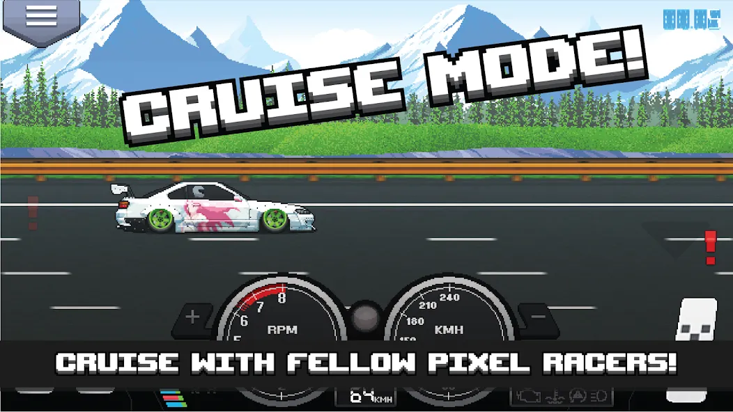 Pixel Car Racer (Пиксельный гоночный автомобиль)  [МОД Меню] Screenshot 4