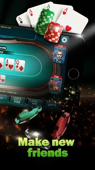 Live Poker Tables–Texas holdem  [МОД Бесконечные монеты] Screenshot 2