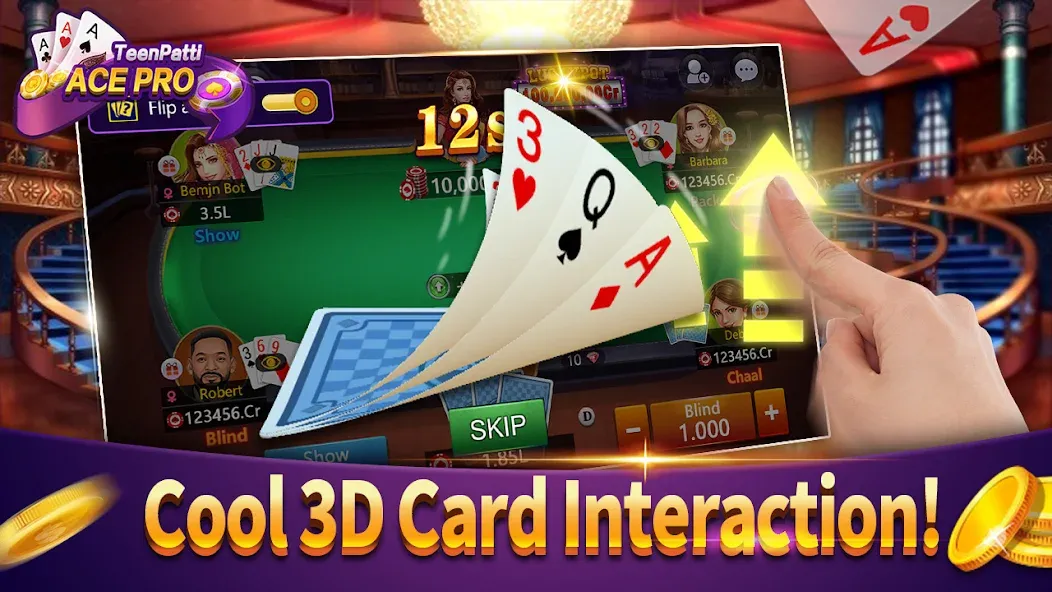 Teenpatti Ace Pro -poker,rummy (Тинпатти Эйс Про)  [МОД Много монет] Screenshot 2