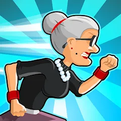 Скачать взломанную Angry Gran Run - Running Game (Энгри Гран Ран)  [МОД Бесконечные монеты] - последняя версия apk на Андроид