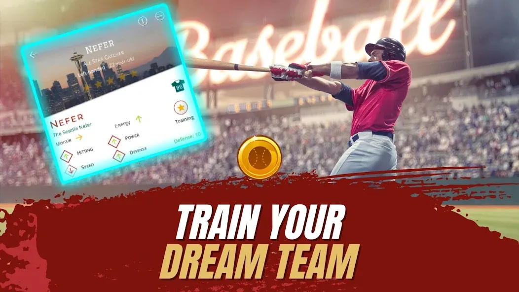 Astonishing Baseball Manager (Астонишинг Бейсбол Менеджер)  [МОД Бесконечные монеты] Screenshot 3