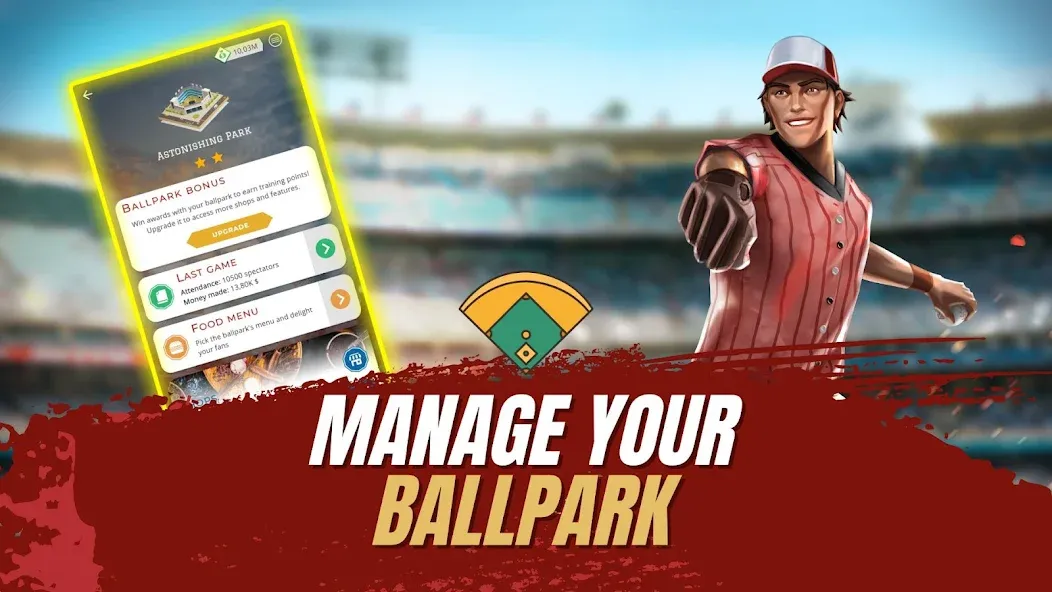 Astonishing Baseball Manager (Астонишинг Бейсбол Менеджер)  [МОД Бесконечные монеты] Screenshot 4