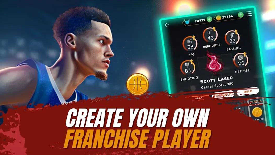 Astonishing Basketball Manager (Удивительный баскетбольный менеджер)  [МОД Menu] Screenshot 2