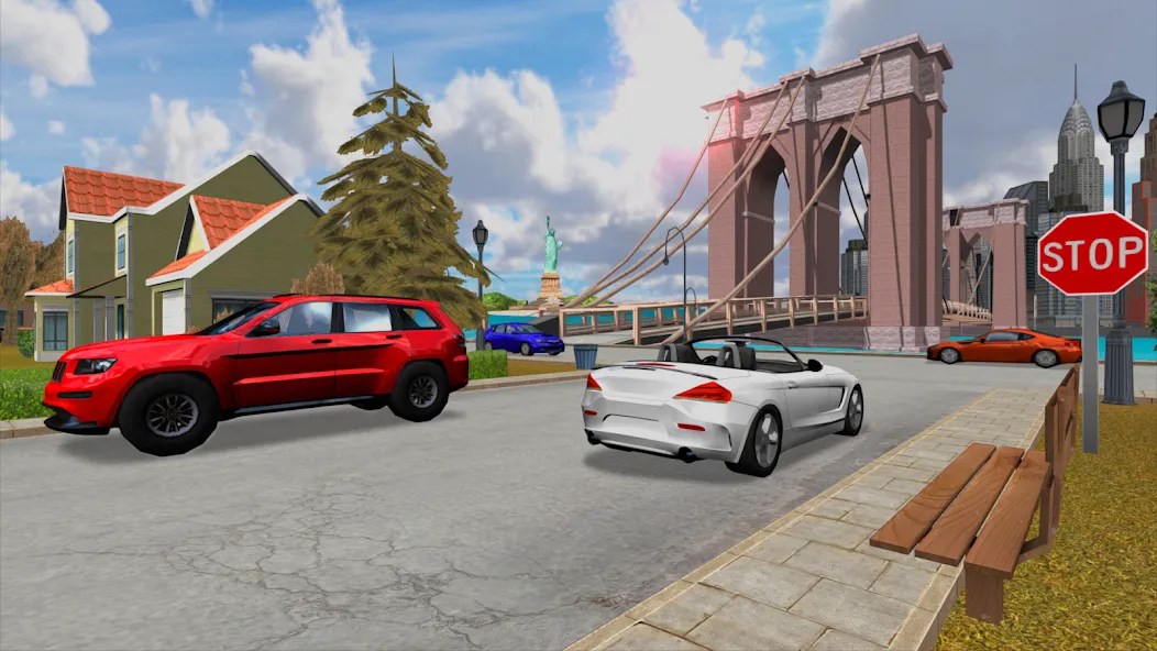 Car Driving Simulator: NY (Симулятор вождения автомобиля)  [МОД Все открыто] Screenshot 5