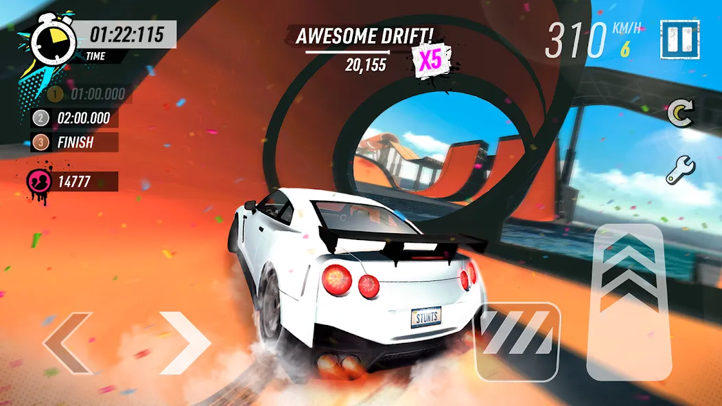 Car Stunt Races: Mega Ramps (Кар Стант Рейсы)  [МОД Бесконечные монеты] Screenshot 1