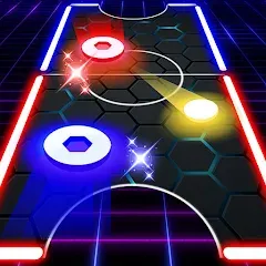 Взломанная Air Hockey Glow HD Ultimate 2D (Эйр)  [МОД Menu] - стабильная версия apk на Андроид