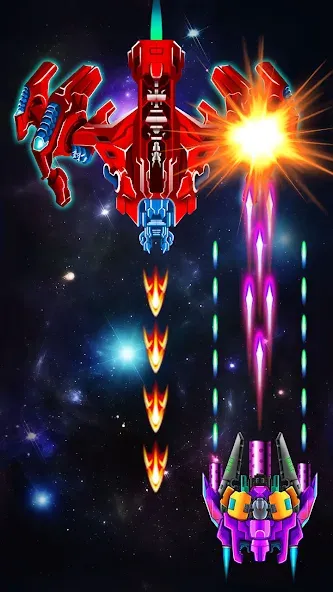 Galaxy Attack: Shooting Game (Гэлэкси Аттак)  [МОД Бесконечные деньги] Screenshot 4