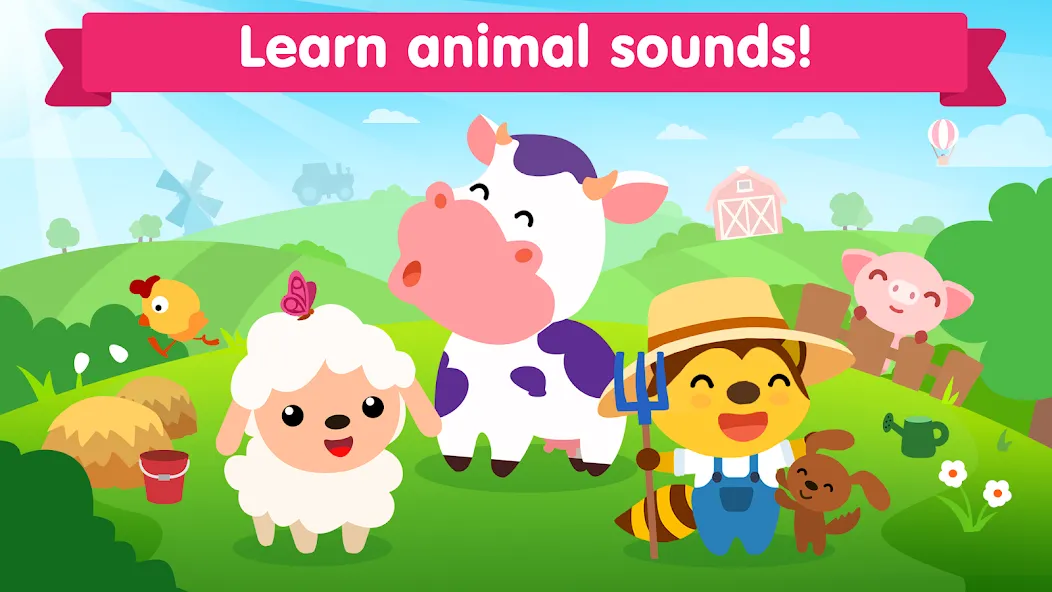 Animal sounds games for babies  [МОД Бесконечные монеты] Screenshot 1