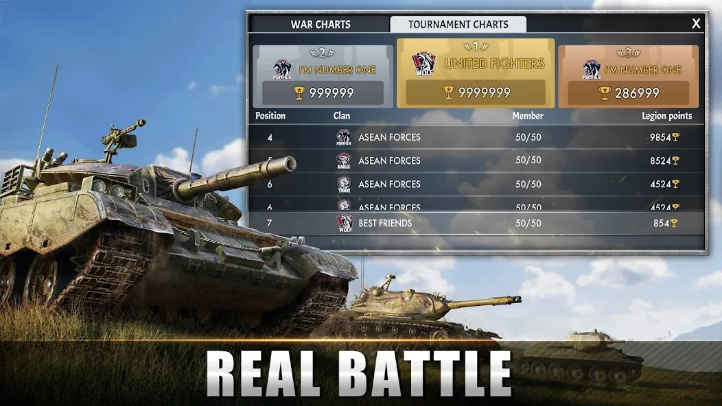 Tank Warfare: PvP Battle Game (Танковое сражение)  [МОД Меню] Screenshot 2