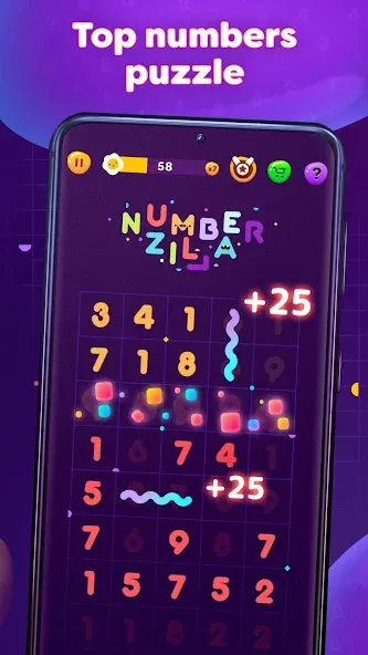 Numberzilla: Number Match Game (Намберзилла)  [МОД Unlimited Money] Screenshot 2