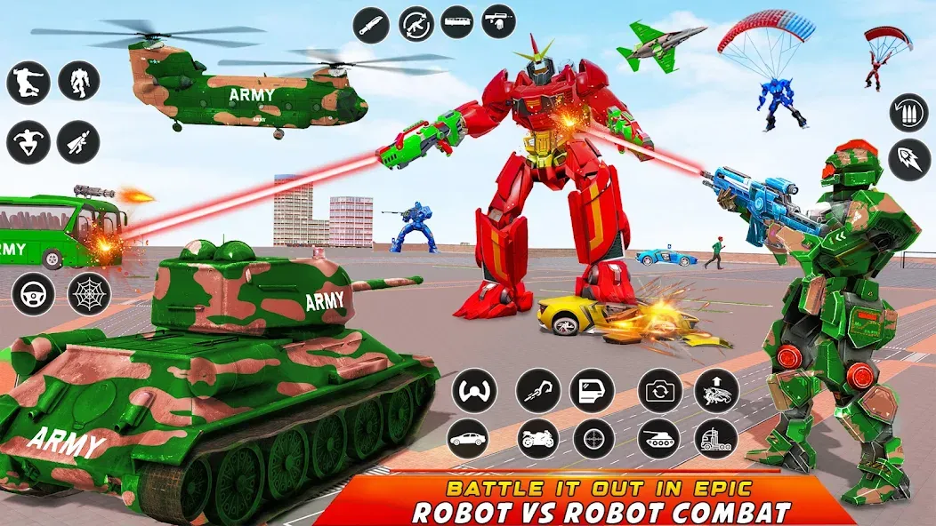 Army Bus Robot Car Game 3d  [МОД Unlimited Money] Screenshot 4