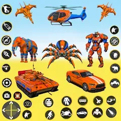 Взломанная Spider Mech Wars - Robot Game  [МОД Много монет] - стабильная версия apk на Андроид